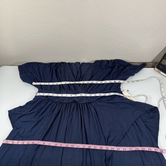 NWD $128 Kiyonna [ 3X ] Indie Surplice V-Neck Maxi Dress in‎ Nouveau Navy #Q400 - Picture 3 of 13